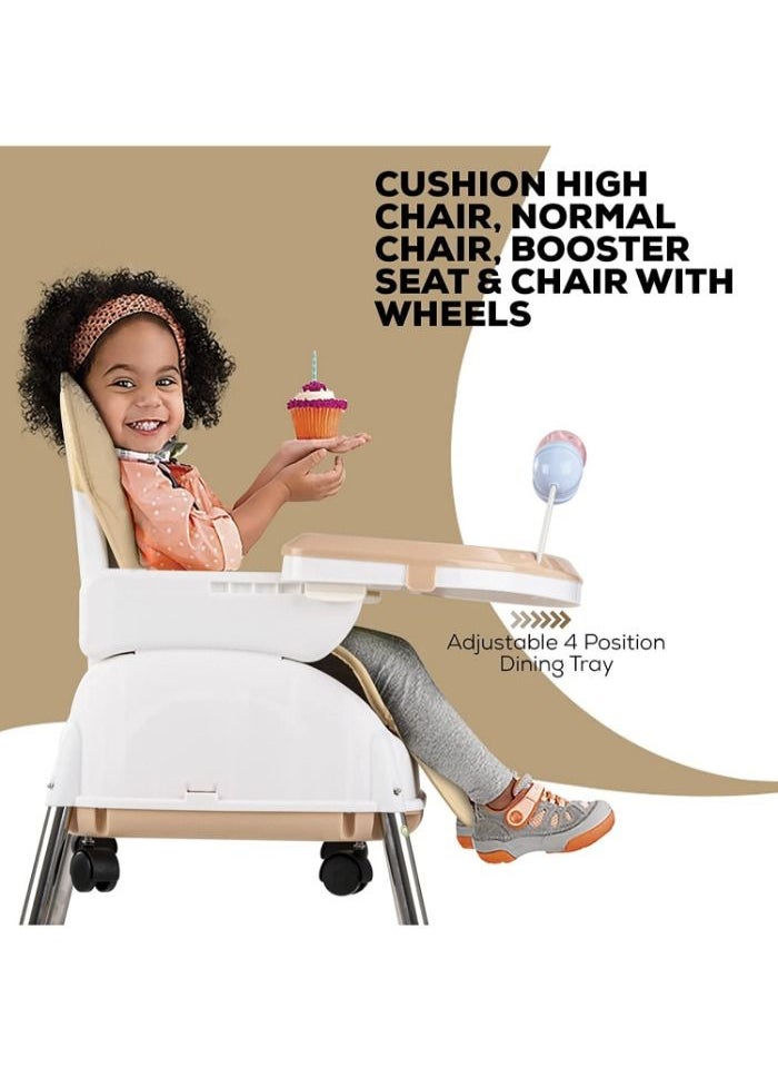 High chair 4 * 1 with 3 adjustable height levels, a footrest, a padded seat and a strong reinforcement, with a food tray with amusing games to attract attention, a safety belt, strong legs  C006 - pzsku/Z699DC3CF015B526171ADZ/45/_/1678577805/e52412b8-50a1-4551-9315-6b700fd1c9ff