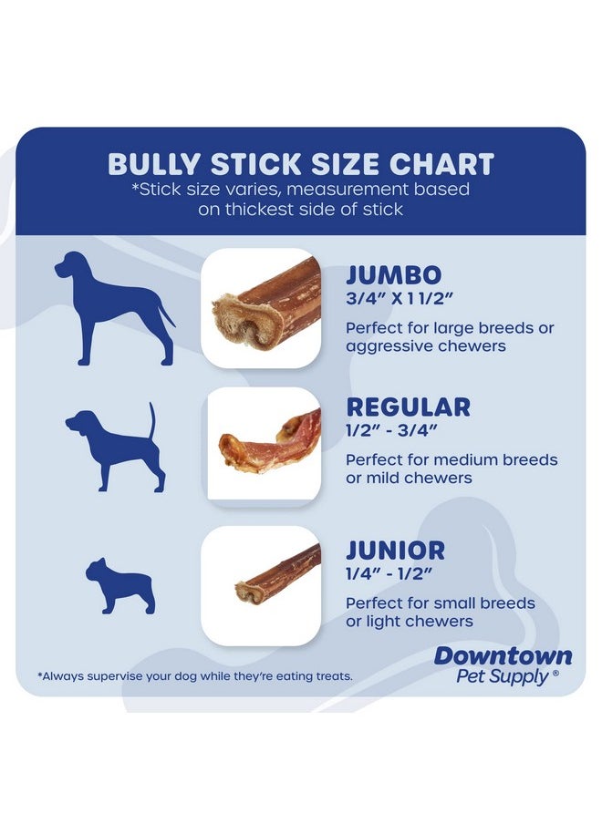 Downtown Pet Supply Downtown Pet Supply - Bully Sticks for Dogs - Dog Dental Treats & Rawhide-Free Dog Chews - Dog Treats with Protein, Vitamins & Minerals- Natural Beef Sticks - 12 in - 1 lb  - Image 2