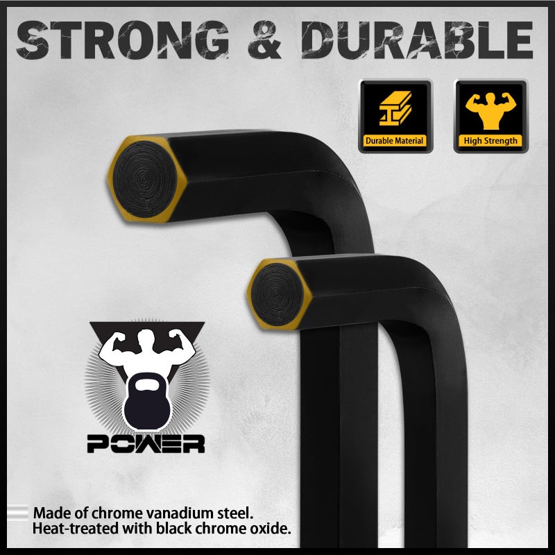 ELEAD مجموعة مفاتيح سداسية ELEAD 31 قطعة - مجموعة مفاتيح ألين، مفاتيح ألين بمقاييس SAE وMetric MM(0.7mm-10mm) SAE(0.028"-3/8) معالجة حرارياً، مقبض عزم، قوة عالية، مفاتيح طويلة وقصيرة، تنظيم سهل - Image 5