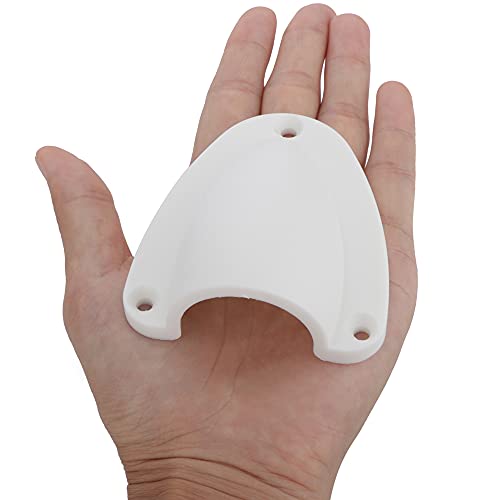 VTurboWay 4 Pcs Large Nylon 3" Marine Wire Cable Vent Cover, Clamshell Vent for Boat, Smooth Edge Thickness 1/8", Size: 3" x 2-1/2", Wire Vent Cover, Clamshell Vent, Free Installation Screws, White - Image 4