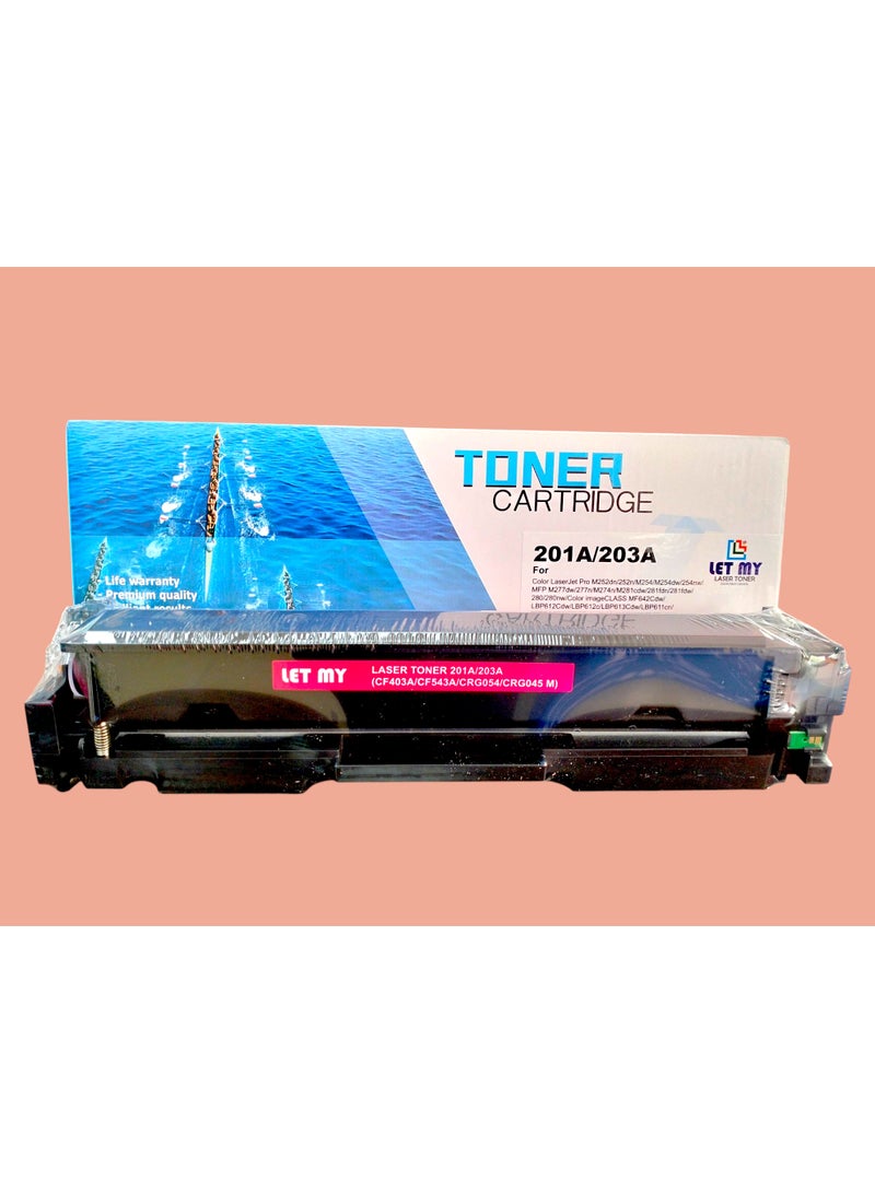 دعني خرطوشة حبر أرجوانية عالمية متوافقة مع طابعات HP Canon Color LaserJet Pro M254dw M254nw MFP M280nw M281fdn M281fdw M252 M277 M577f و ImageCLASS LBP-612Cdw LBP-622Cdw LBP612Cdw LBP622Cdw MF632Cdw MF634Cdw MF635Cx MF642Cdw MF641CW MF643 MF644 MF645 و I-SENSYS LBP-611Cn LBP-613Cdw LBP611Cn LBP613Cdw MF631Cn MF633Cdw إعداد سهل وسريع، طباعة فائقة الوضوح تدوم طويلاً CRG-054 CRG-045 CRG 054 045 - Image 3