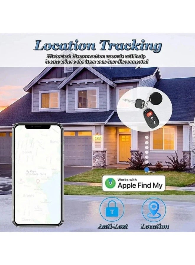 UanTii Smart Finder Bluetooth Tacker Smart AirTag Anti Lose Reminder key Finder Works with IOS Find My App (White-2pcs) - Image 5