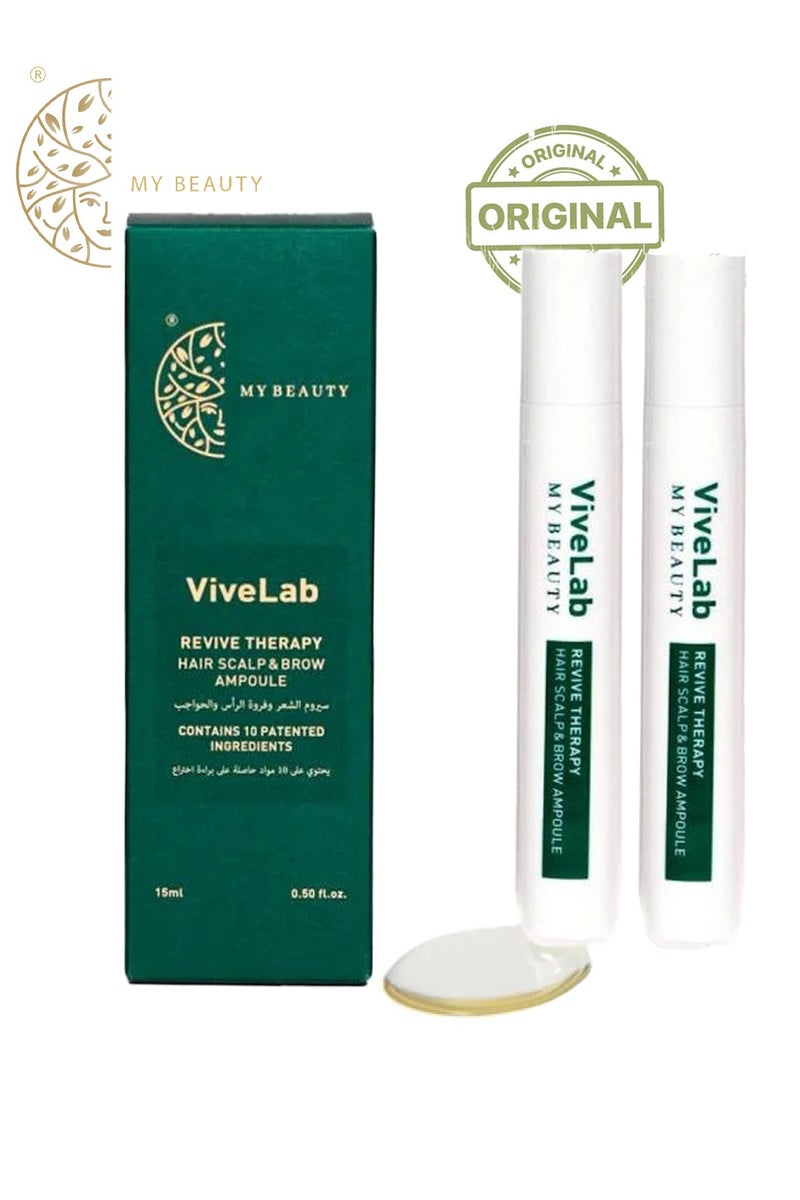 ViveLab 2-Piece Vive lab Revive Therapy Hair Brow Lash Serum 10*2 gram Original - Image 1