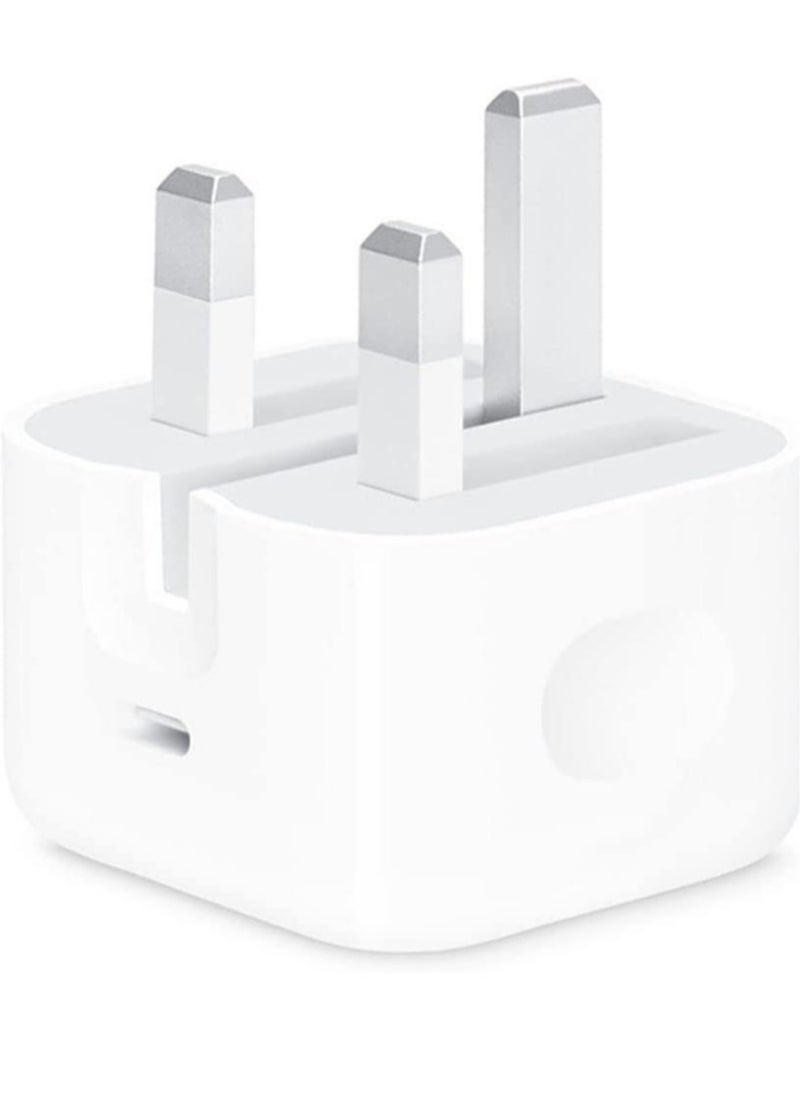 Generic - Type C Fast Charger PD 20W Power Adapter for iPhone 13 12 11 14 Series Plug PD Power Adapter Wall Plug Compatible with iPhone 14 13 13pro 12 Pro Max 12 Mini SE White - Image 1