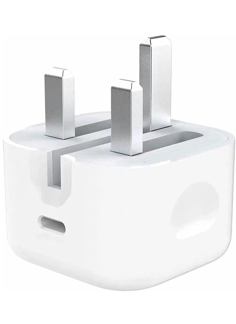 Generic - Type C Fast Charger PD 20W Power Adapter for iPhone 13 12 11 14 Series Plug PD Power Adapter Wall Plug Compatible with iPhone 14 13 13pro 12 Pro Max 12 Mini SE White - Image 1