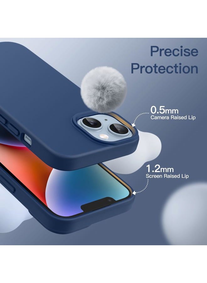 Ifootage Silicone Case for iPhone 14 Plus 6.7-Inch, Silky-Soft Touch Full-Body Protective Phone Case, Shockproof Cover with Microfiber Lining (Cobalt Blue) - Image 5