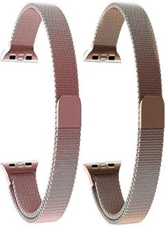 Strap Watch magnetic 2 pieces For Apple Watch size 38/40 gold/roze gold