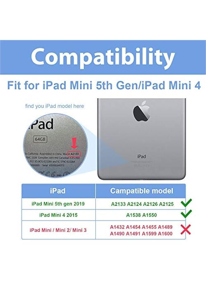 Captaintech Kids Case for iPad Mini 5 2019 / Mini 4 2015, Shockproof Convertible Handle Stand Cover Lightweight Kids Friendly Super Protective Case for iPad Mini 5th Gen 2019 / iPad Mini 4 -Blue - Image 2