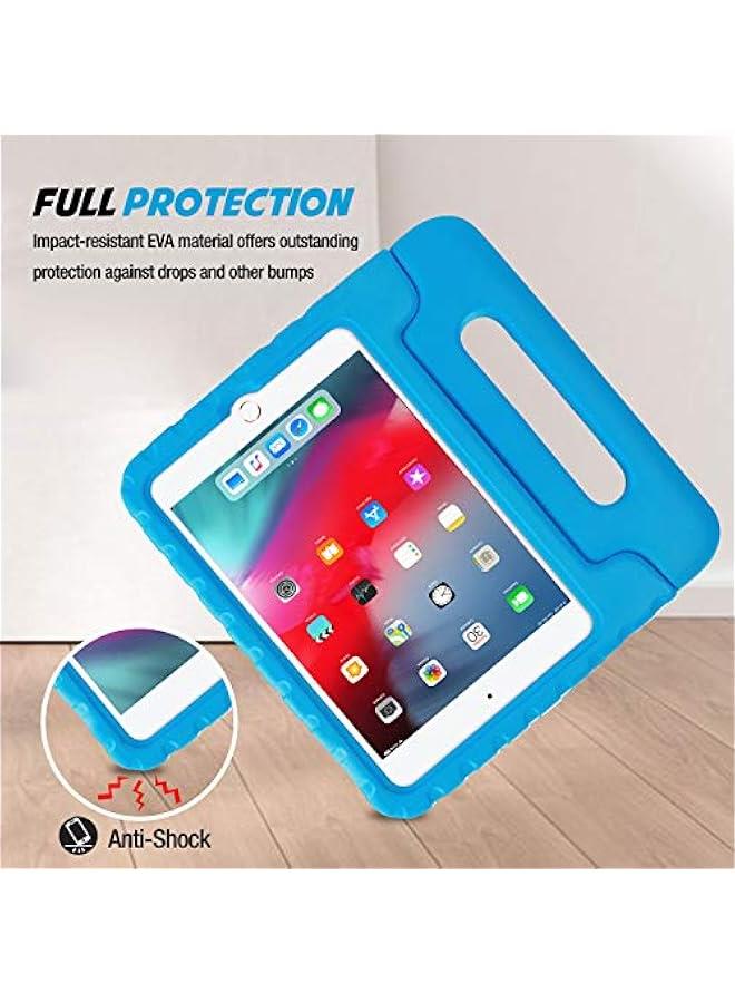 Captaintech Kids Case for iPad Mini 5 2019 / Mini 4 2015, Shockproof Convertible Handle Stand Cover Lightweight Kids Friendly Super Protective Case for iPad Mini 5th Gen 2019 / iPad Mini 4 -Blue - Image 3