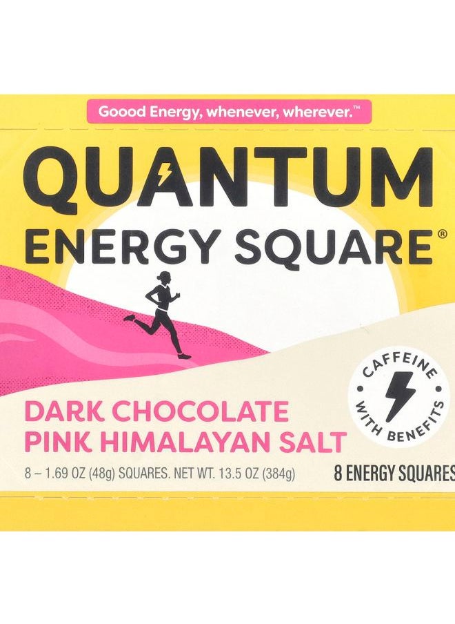 Quantum Health Dark Chocolate Pink Himalayan Salt 8 Squares 1.69 oz (48 g) Each 