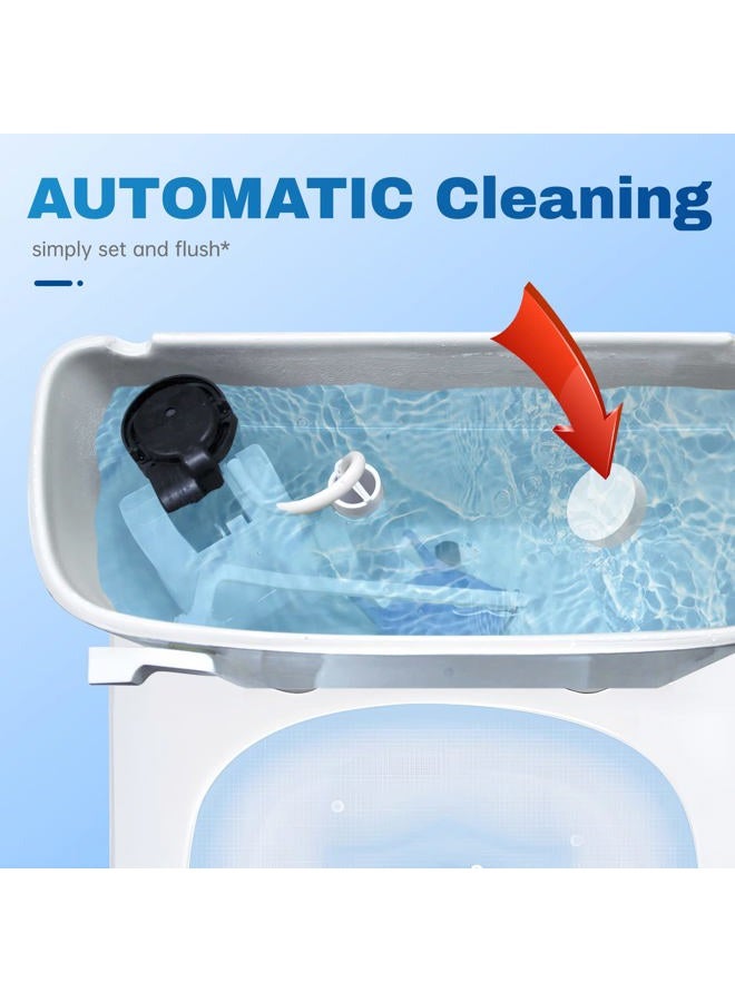 Vacplus Toilet Bowl Cleaner Tablets - 20 PACK, Automatic Cleaners with Bleach, Slow-Releasing Tank for Deodorizing & Descaling, Household against Tough Stains White 0.8 pounds - Image 5