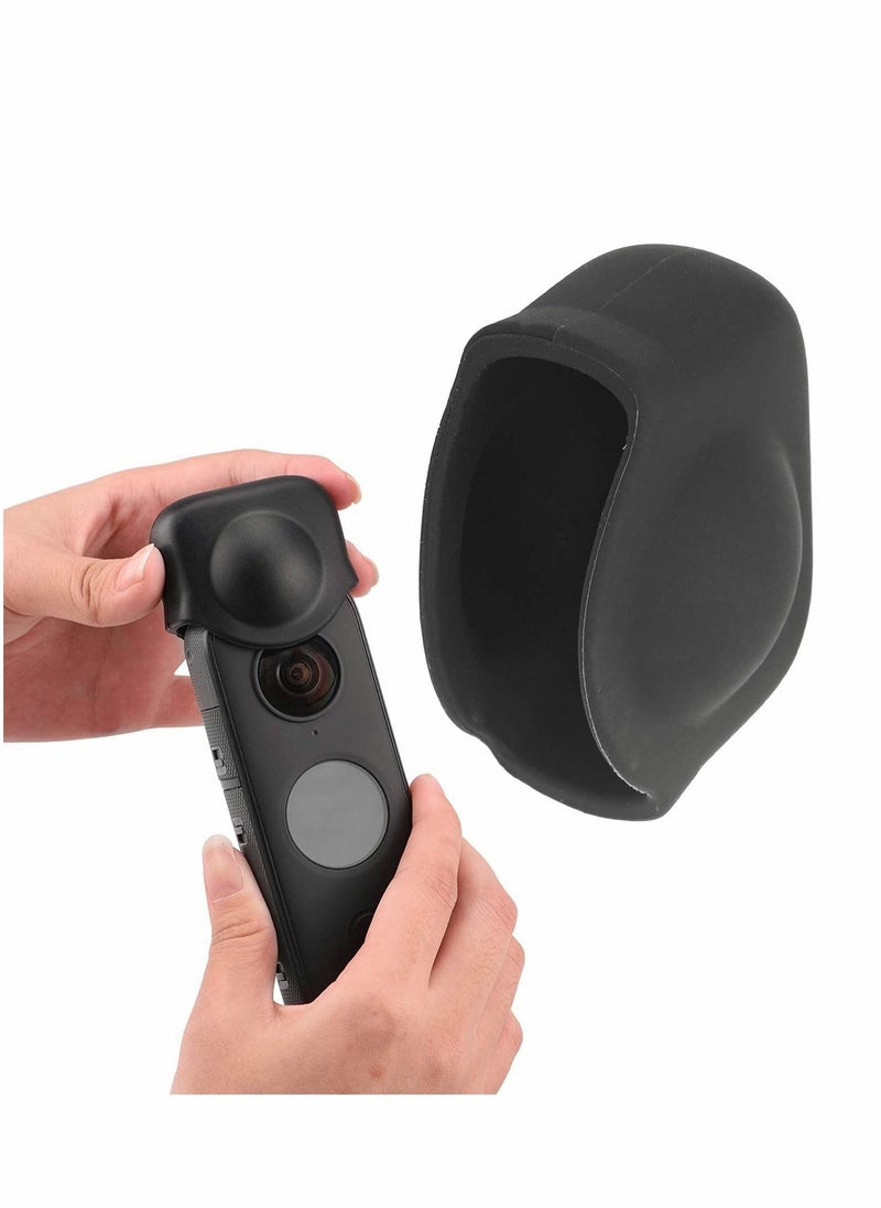 Y&D - Lens Cap, Compact Silicone Durable Detachable Protective Cap Cover Protector Replacement for Insta360 ONE X2 Camera, Antislip, Dropproof, Scratchproof(Black) - Image 1