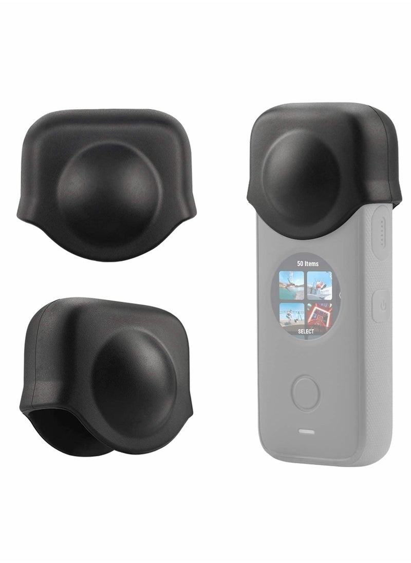 Y&D - Lens Cap, Compact Silicone Durable Detachable Protective Cap Cover Protector Replacement for Insta360 ONE X2 Camera, Antislip, Dropproof, Scratchproof(Black) - Image 1