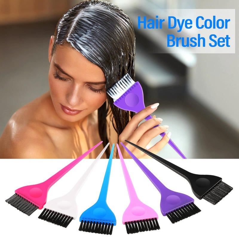 Boao 6 Pcs Hair Coloring Dye Brush Set for Salon Hair Color Application Brush Tinting Comb Tool Kit for Salon Use Home DIY(6 Colors) - Image 5