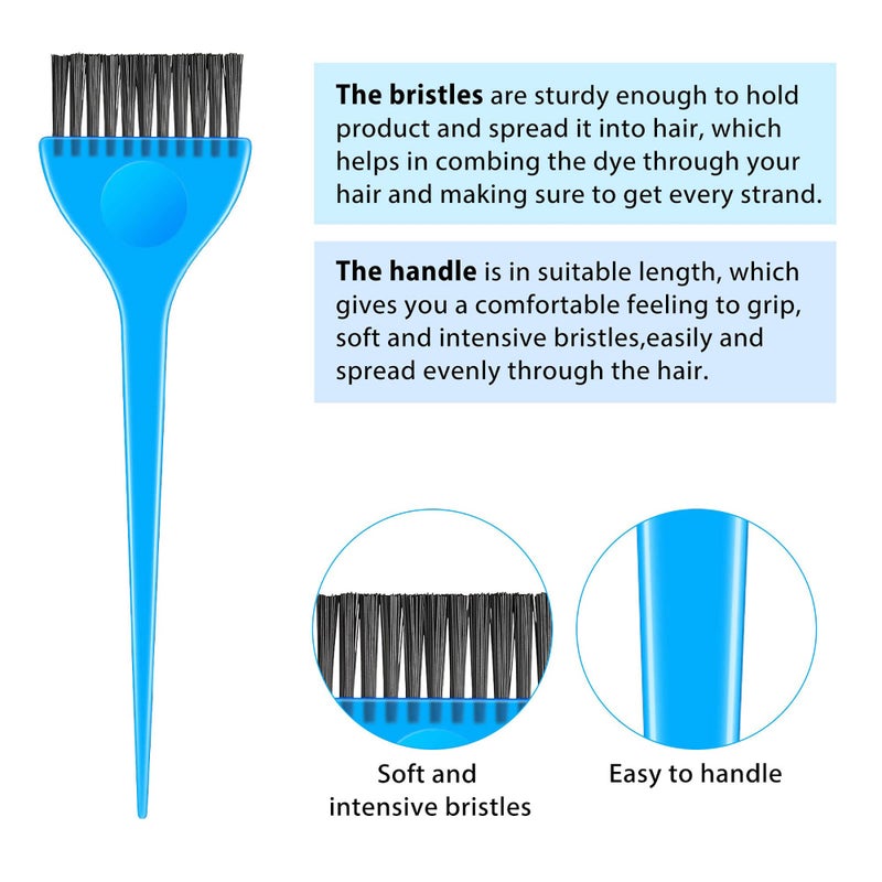 Boao 6 Pcs Hair Coloring Dye Brush Set for Salon Hair Color Application Brush Tinting Comb Tool Kit for Salon Use Home DIY(6 Colors) - Image 3