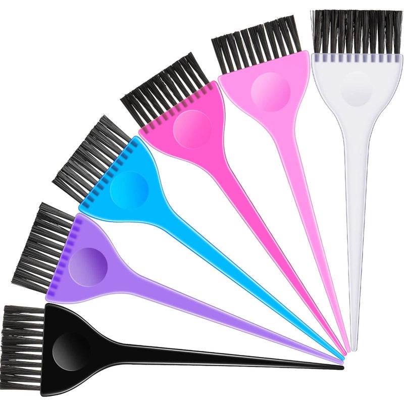 Boao 6 Pcs Hair Coloring Dye Brush Set for Salon Hair Color Application Brush Tinting Comb Tool Kit for Salon Use Home DIY(6 Colors) - Image 1