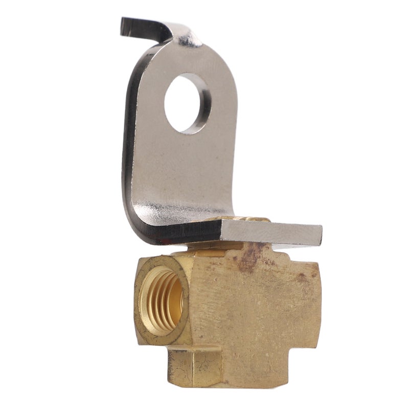 3 Way Brake Line Tee with Mounting Bracket 3/8in‑24 Threads Ports Inverted Flare Fittings for 3/16 Inch Tube - Image 3