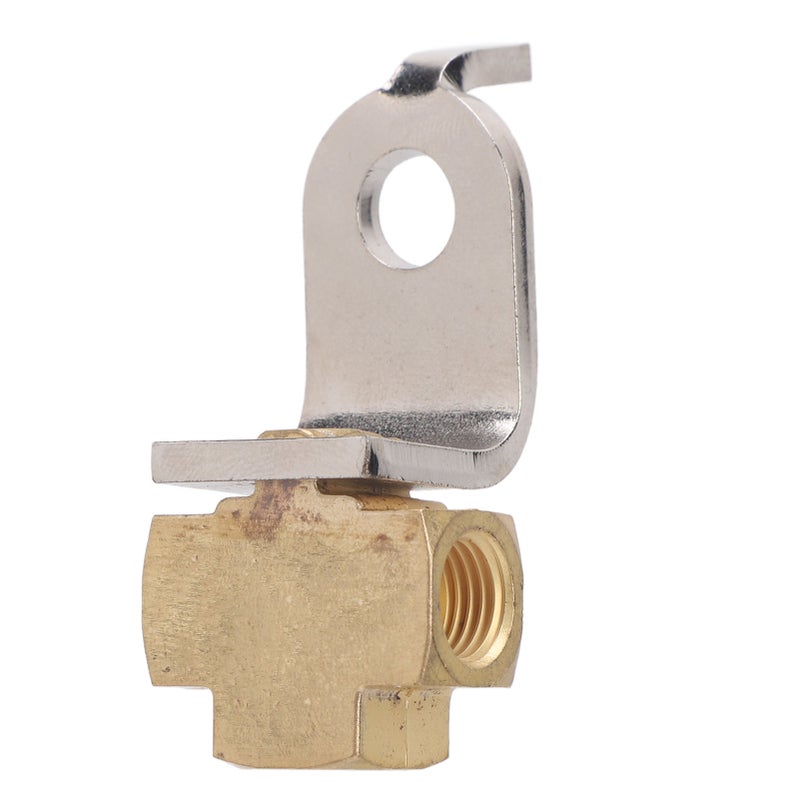 3 Way Brake Line Tee with Mounting Bracket 3/8in‑24 Threads Ports Inverted Flare Fittings for 3/16 Inch Tube - Image 1