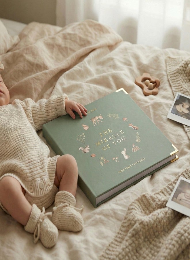 ZICOTO Keepsake Baby Memory Book for Boys and Girls – Timeless First 5 Year Baby Book – Neutral Journal Scrapbook or Photo Album - Record a Milestone for Every Event from Birth to Age 5 - Image 2