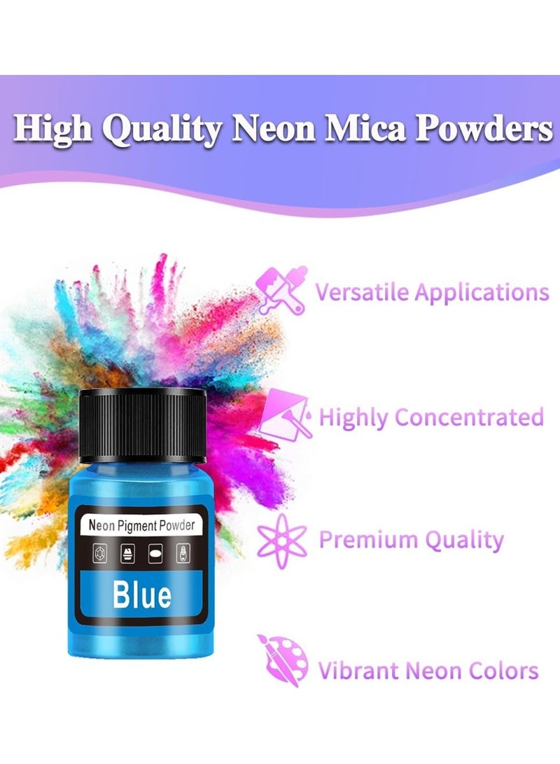 Arabest Neon Pigment Powder - Vibrant Fluorescent Epoxy Resin Pigment Powder, Non-Toxic Neon Colorant for Nail Art, Slime, Painting, Bath Bombs, Candle Making, Jewelry, DIY Craft, 12 Colors, 20ml - Image 2