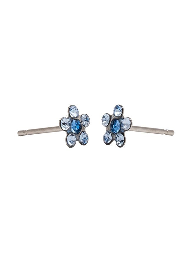 Studex Daisy Light Sapphire - September Allergy-Free Stainless Steel Ear Studs - Image 4