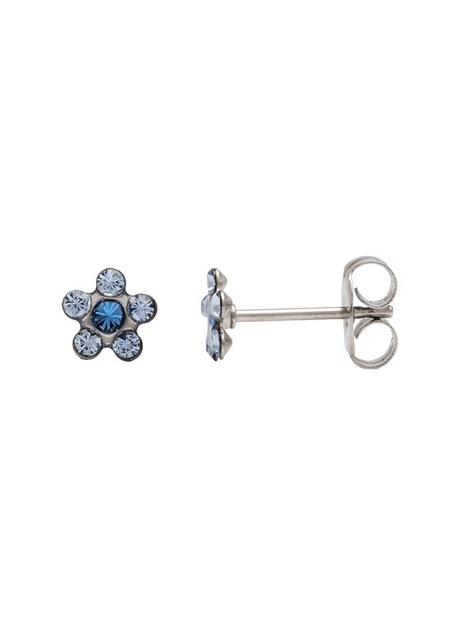Studex Daisy Light Sapphire - September Allergy-Free Stainless Steel Ear Studs - Image 3
