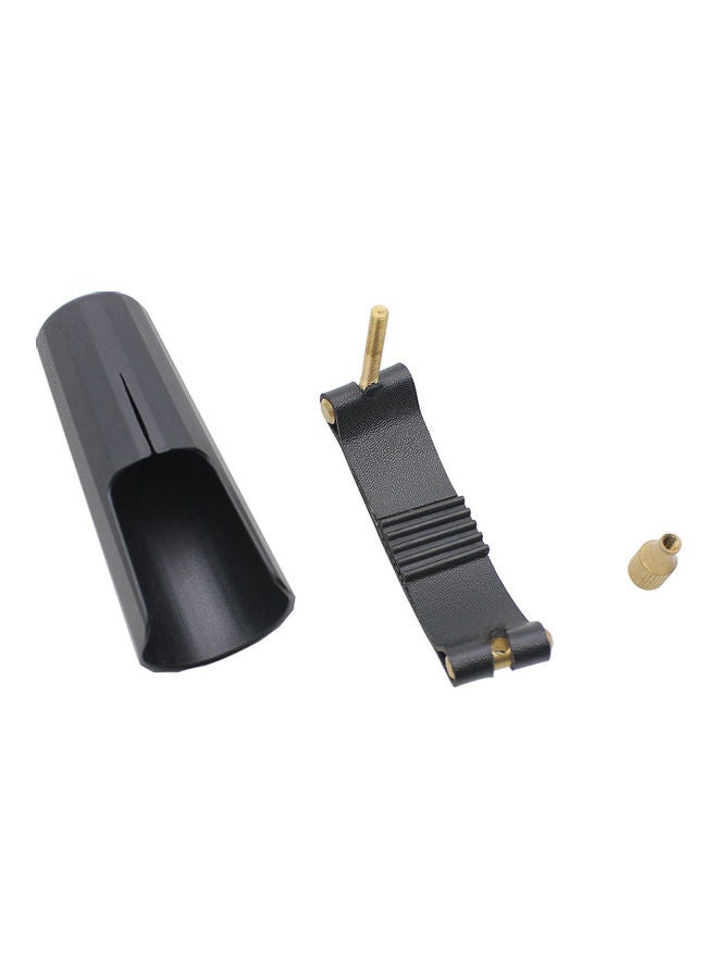 NIBEMINENT Leather Ligature Fastener with Plastic Cap for Saxphone Bakelite Mouthpiece  - Image 2