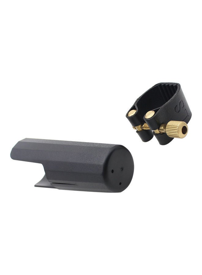 NIBEMINENT Leather Ligature Fastener with Plastic Cap for Saxphone Bakelite Mouthpiece  - Image 3
