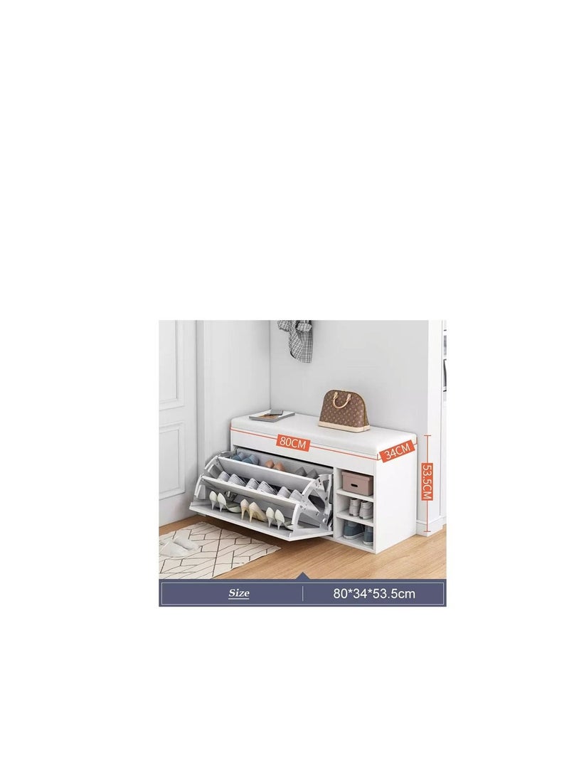 خزانة أحذية تخزين أبيض - Image 2