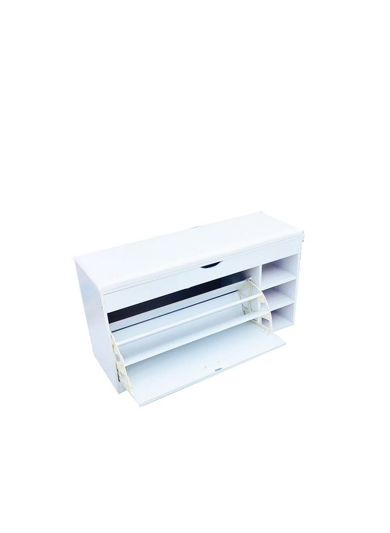 خزانة أحذية تخزين أبيض - Image 3