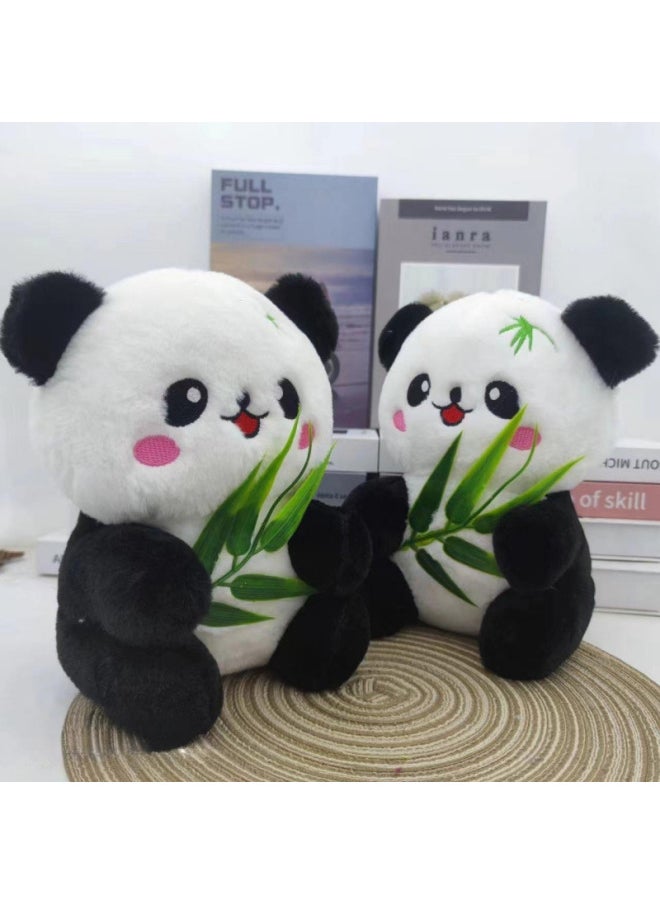 null - Labubu Labu Horror Smile Animal Plush Doll 8 Inch Grasp Machine Doll Bubble Labu Rabbit 9 Inch-Color:Bamboo Leaf Panda-Height:(minimum Order Is 20 Pieces Per Style) - Image 1
