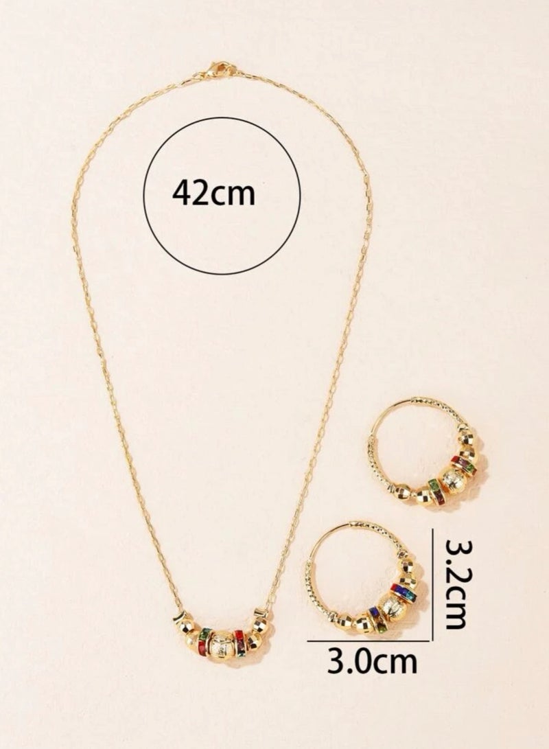 Jewelry 4You Elegant Gold Plated Necklace & Earrings Set - Image 4