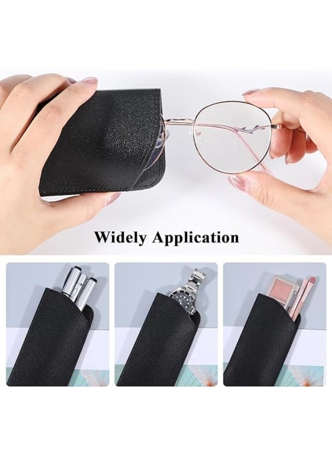 ShebSheb - 5 PCS Soft Leather Sunglasses Bag Eyeglass Case Portable Anti-Scratch Sun Glasses Storage Bag  Anti-Stress Eyeglasses Pouch Bag for Women Men Glasses Protective Case - Image 1