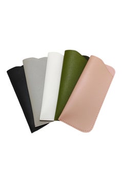 ShebSheb 5 PCS Soft Leather Sunglasses Bag Eyeglass Case Portable Anti-Scratch Sun Glasses Storage Bag  Anti-Stress Eyeglasses Pouch Bag for Women Men Glasses Protective Case  - Image 1