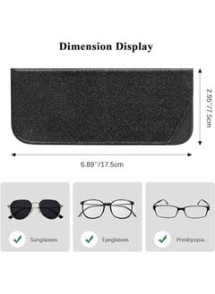 ShebSheb 5 PCS Soft Leather Sunglasses Bag Eyeglass Case Portable Anti-Scratch Sun Glasses Storage Bag  Anti-Stress Eyeglasses Pouch Bag for Women Men Glasses Protective Case  - Image 4