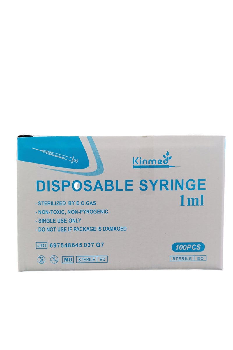 Kinmed 100 PCS Box - Kinmed 1ml Syringe - Certified Quality for Safe Medical Use - Image 2