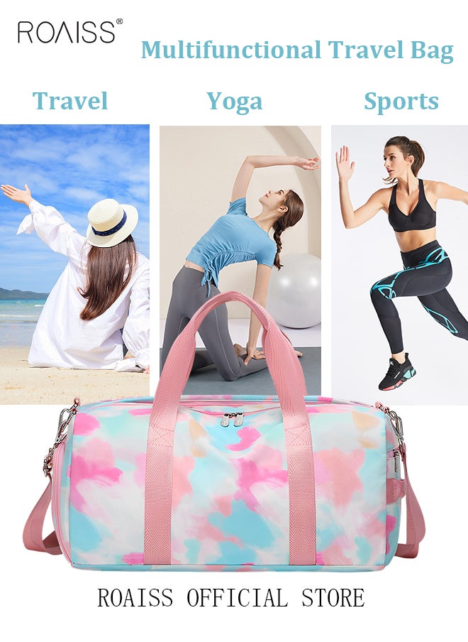 roaiss New Trend Travel Duffel Bag Sports Gym Tote Bag Shoulder Crossbody Overnight Bag for Women Men Weekender Labor Delivery Bag  - Image 4