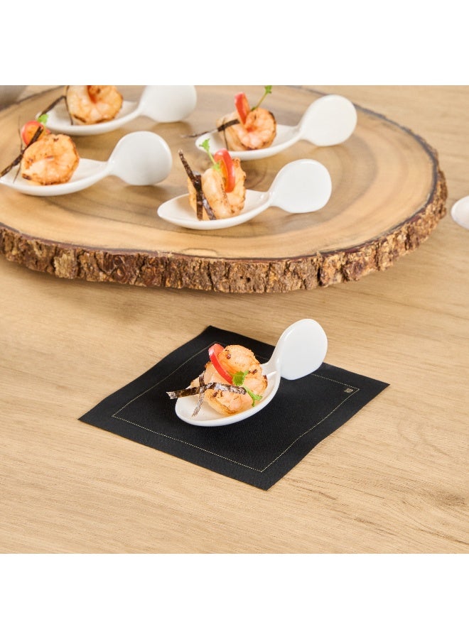 Restaurantware 4 Inch Porcelain Tasting Spoons, 10 Fish Shape Porcelain Spoons - Microwave-Safe, Oven-Safe, White Porcelain White Tasting Spoons, Chip-Resistant, For Tastings Or Individual Portions - Image 3