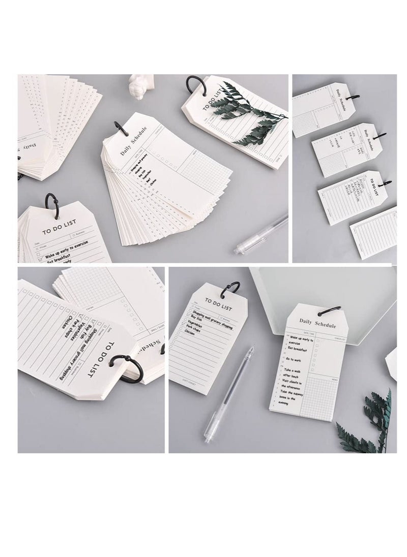 Generic - Loose Leaf Daily Planner Notepad, To Do List Notepad, Refillable Minimalist Daily Schedules, 8Pcs Loose Leaf Daily Hourly Planner, Daily Appointment Notepad, 52 Sheets Per Pad, 3.15×5.51in - Image 1