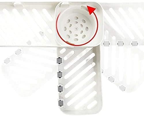 MELUDI Bathroom Organizer Multi Use SelfAdhesive Plastic Bathroom Rack Storage Shelves Bathroom Storage Rack Corner Bathroom Shelf Organizer Storage with Hidden Hooks - Image 3
