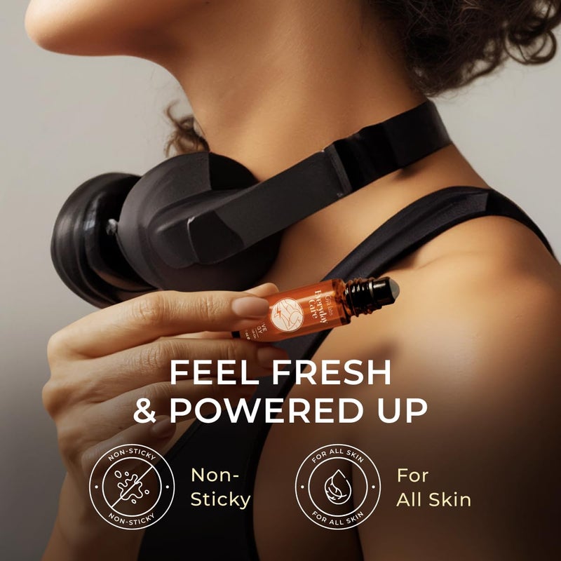 Gya Labs Active Energy Essential Oil Roll On - Blended with Energizing Lemon, Refreshing Peppermint Oil & More - 100% Pure Aromatherapy Oils Made to Stimulate The Senses - Travel Size (0.34 Fl Oz) - Image 2