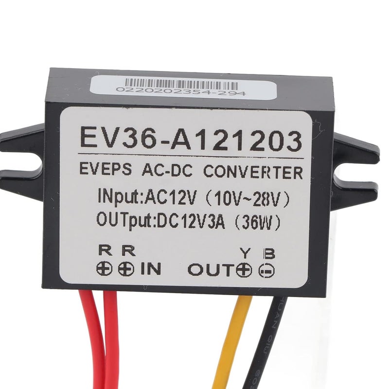 محول من تيار متردد 12V إلى تيار مستمر 12V، محول خفض جهد SMD مدمج من تيار متردد 12V إلى تيار مستمر 12V، محول تيار متردد صغير الحجم إلى تيار مستمر 12V مع حماية من قصر الدائرة للمحرك وجهاز التوجيه والمضخة، قطعة واحدة 3A - Image 1