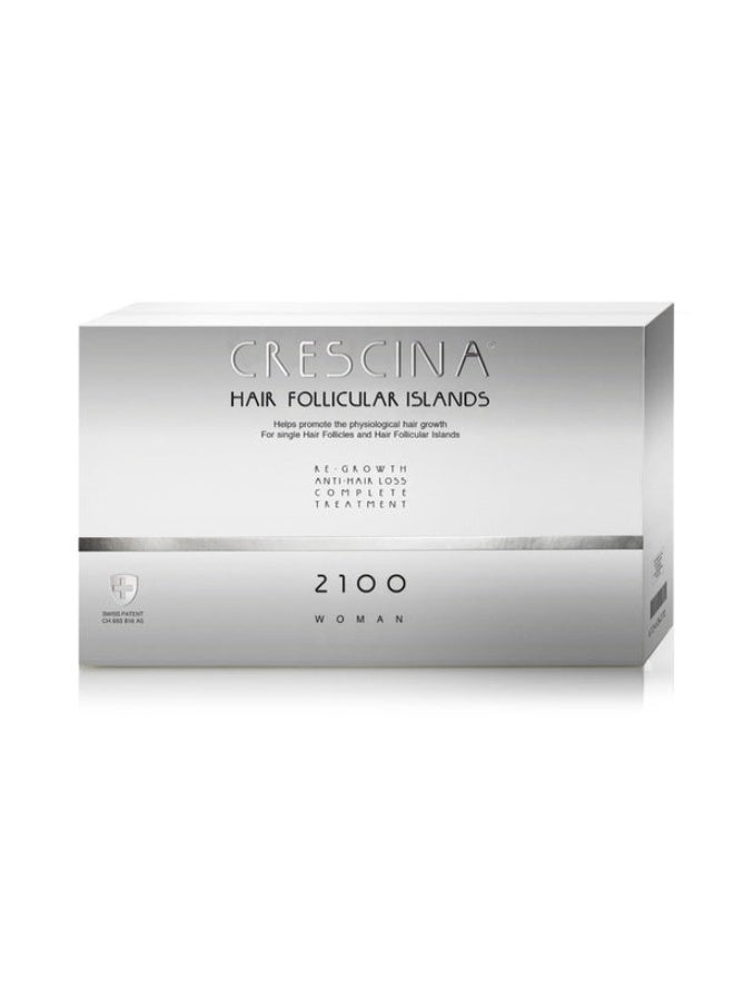 Crescina Hair Follicular Islands Re Growth Complete Treatment Woman 2100 10+10 S - Image 1