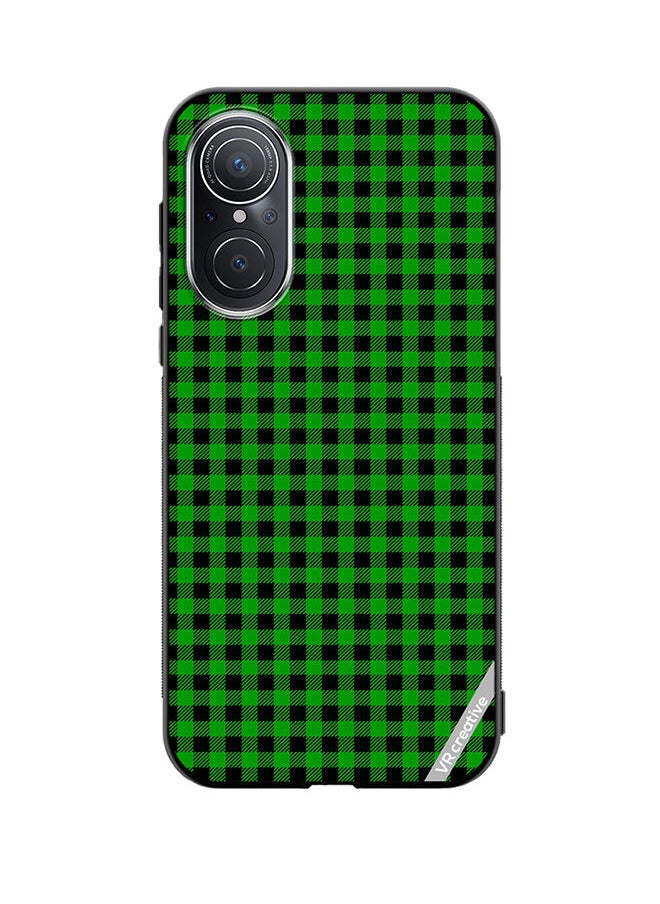 VR CREATIVE Protective Case Cover For Huawei Nova 9 SE Green And Black Buffalo Plaid Texture Checkered Seamless Pattern Design Multicolour  - Image 1