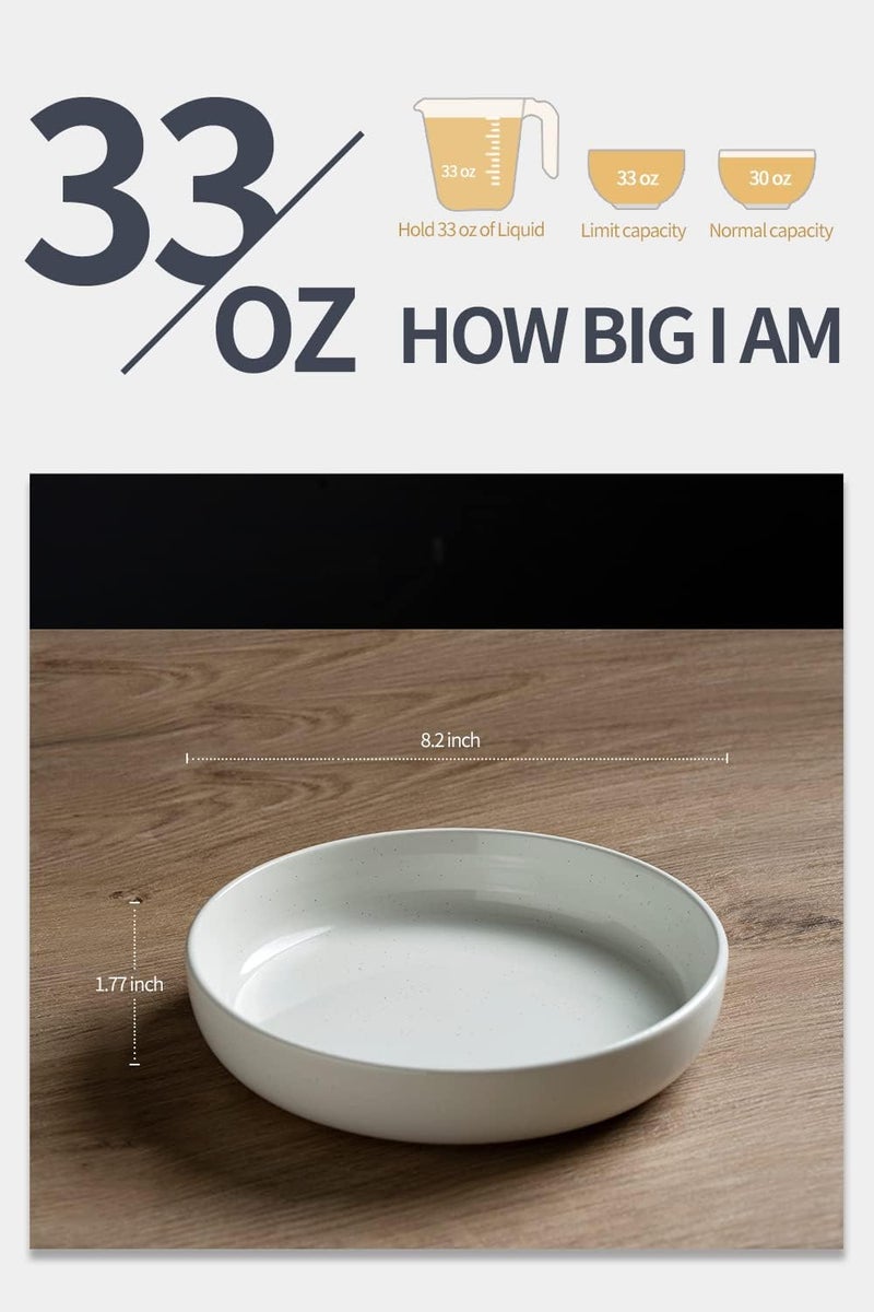 famiware Milkyway 33 oz Bowl Set Pasta Bowls Set of 4 Salad Bowls Perfect for Your Friend for Housewarming Thanksgiving Christmas Multicolor - Image 5