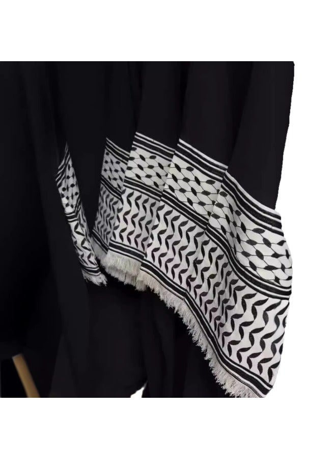 New Fashion Simple Embroidered Cardigan With Beard Dress Headscarf - Image 5