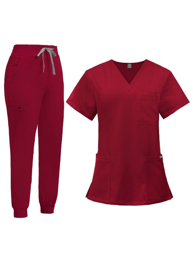 NIBEMINENT Doctor Nurse Work Wear Women  Surgical Gowns Healthcare Nursing Articles High-quality Scrub Sets - Image 1