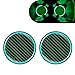 MOXRUQ 2 PCS Car Cup Coasters Luminous Car Coasters 283 Carbon Fiber NonSlip Insert Coaster Universal for Most Cars Black - Image 2