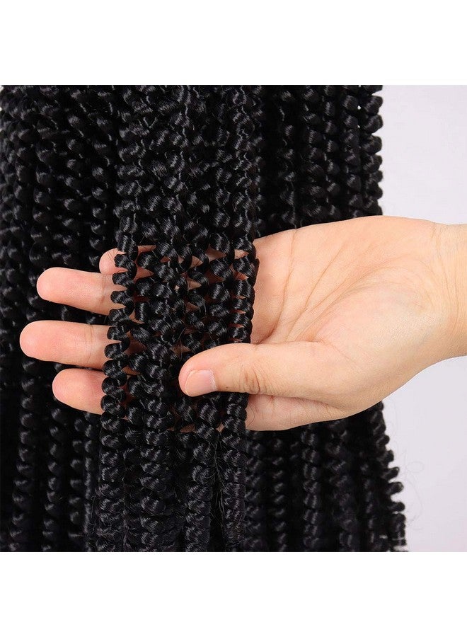 Liyate 6 Packs Spring Twist Braiding Hair Spring Twists Bomb Twist Hair Synthetic Fiber Fluffy Twist Crochet Braids Low Temperature Twist Crochet Hair for Women Braiding Hair(12inch,1B) - Image 5