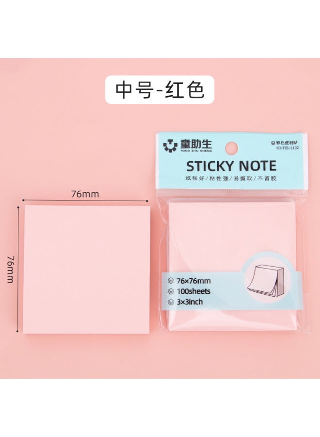 HELPS Morandi Color Sticky Notes Colorful Student Stationery Message Note Notes Office Stickable Hand-tearable Note Paper - Image 1